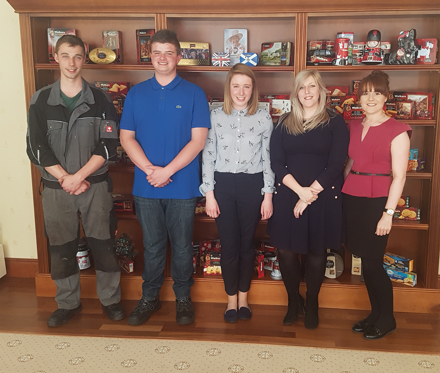 Graham Lorimer (Mentor), Jack Morrison, Amy Anderson, Amy Stevenson (Mentor) and Dianne McGregor (Internship Supervisor)